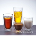 Heat-resistant double wall tumbler glass cup